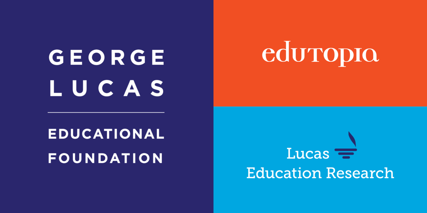 George Lucas Educational Foundation logo, featuring two additional blocks: Edutopia and Lucas Educational Research